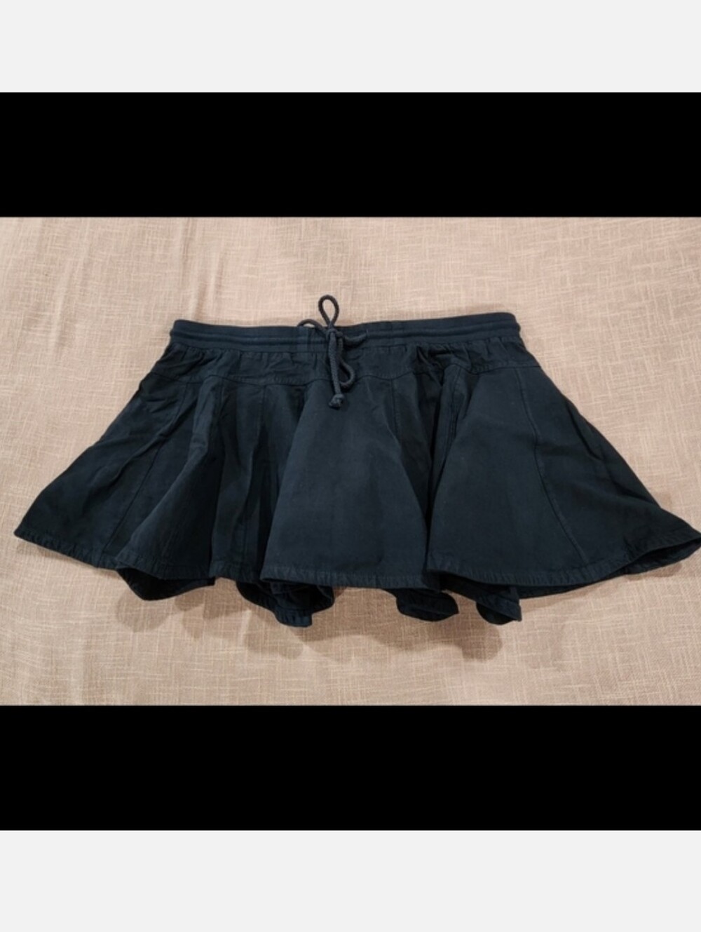 Daily Practice by Anthropologie Courtside Mini Skirt Size Large Black NWT